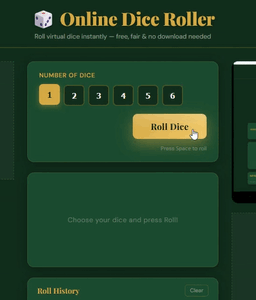 Dice rolling animation
